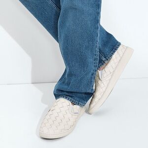 BOTTEGA VENETA SAWYER SNEAKERS 41/ 11 $1050 WHITE INTRECCIATO WOVEN LEATHER